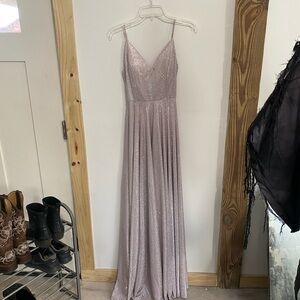 Purple-tinted Sparkle Prom Dress
